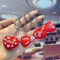 High-quality Keychain Mini Keychain Red Keychain Heart-shaped Keychain Cute Keychains Love Keyring. 