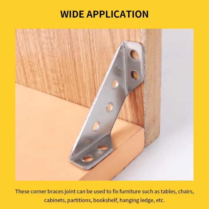 1/10%20Set%20Stainless%20Steel%20Universal%20Furniture%20Corner%20Bracket%20Angle%20Fasten%20Connector%20Bedframe%20Cabinet%20Drawer%20Chair%20Hardware%20Triangle%20Support%20Frame%20-%20Image%202