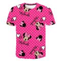 Girl's Clothing Summer 2023 Mickey Minnie Mouse Disney Short Sleeve T-shirts for Girls Funny Fashion Streetwear Shirt. 