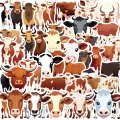 50pcs Cute Cow Cartoon Stickers Animals Cattle Graffiti Kids Toy Skateboard Phone Laptop Luggage Sticker Decals. 