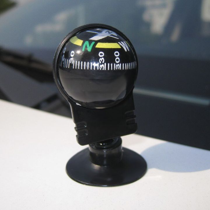 Flexible Car Navigation Compass Ball Dashboard Dash Mount Suction Cup Guide Ball