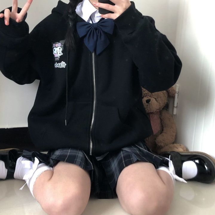 Spring%20and%20Summer%20Japanese%20Style%20Soft%20Girl%20Cute%20Clow%20M%20Middle%20School%20Student%20Korean%20Style%20Loose%20All-Matching%20Hoodie%20Women's%20Zipper%20Jacket%20Girlfriends%20Clothes%20-%20Image%206