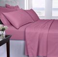 Pure Cotton Fitted Bedsheet- Dark Pink. 