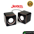 Jedel CK4 Mini USB Powered Stereo PC Computer Speakers Black/Red (2x3W). 
