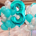 40inch Big Foil Birthday Balloons Tiffany Blue Helium Number Balloon 0-9 Happy Wedding Party Decor Kids Baby Shower Large Globos. 