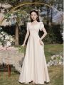 Bridesmaid Dress Champagne 2024 New High-Grade Fairy Slim Fit Niche Sisters Group Clothes Graduation Dress Women's Summer. 