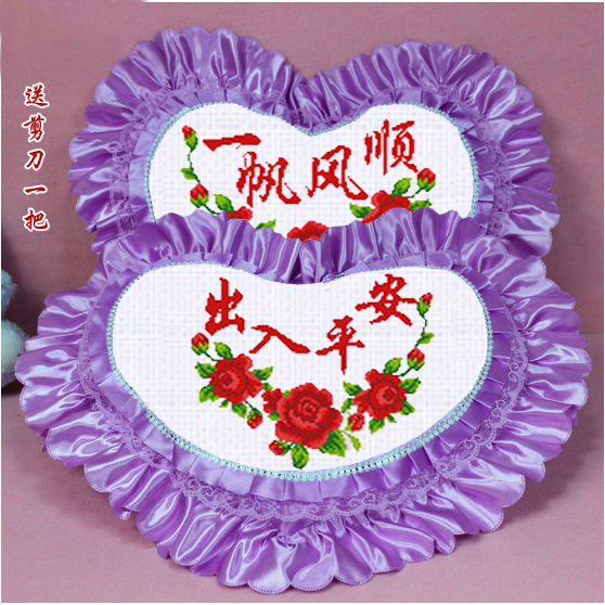 New%20Printed%20Cross%20Stitch%20Pillow%20Heart%20Shaped%20Pillowcase%20Couple%20Cross%20Stitch%20Self%20Embroidery%20Car%20Cushion%20-%20Image%203