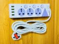 Power Extension Wire Cord With 3 Ac Sockets + 4 USB Ports‎ (K3LH4USB). 