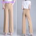 Lady Slacks Full Length ple Casual Loose Long Office Pants. 