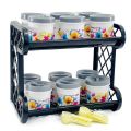 Premium Quality Plastic Kitchen Spice Rack Set. 