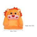 Foldable Kids Sofa Soft Flip Open Cartoon Animal Toddler Couch Orange 2 Layers. 