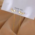Gold and Silver INS Trendy Cute Star  Long Earrings Tassel Chain Earrings  Korean Fashion Jewelry Party Presents for Women. 