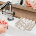 Sink Silicone Tray With drain Soap Sponge Storage Holder Countertop Sink Scrubber Brush Soap Storage Rack Kitchen Organizer. 