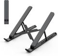 Ergonomic Laptop Stand for Desk – ABS + Silicone Adjustable Riser with Ventilated Cooling for Laptops & Tablets (10-15.6"). 