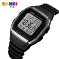 【Miga Plaza】SKMEI 1278 Men's Sports Watch Dual Time 5 Groups Daily Alarm Snooze Hourly Chime Timer Chronograph Countdown Calendar 50m Waterproof Backlight. 