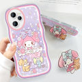 DubaiNi For Realme C35 Realme Narzo 50A Prime (With Free Holder) Fashion Soft Wavy Phone Case My Melody Cinnamoroll Cartoon Shockproof Cellphone Casing Full Cover Camera Protection. 