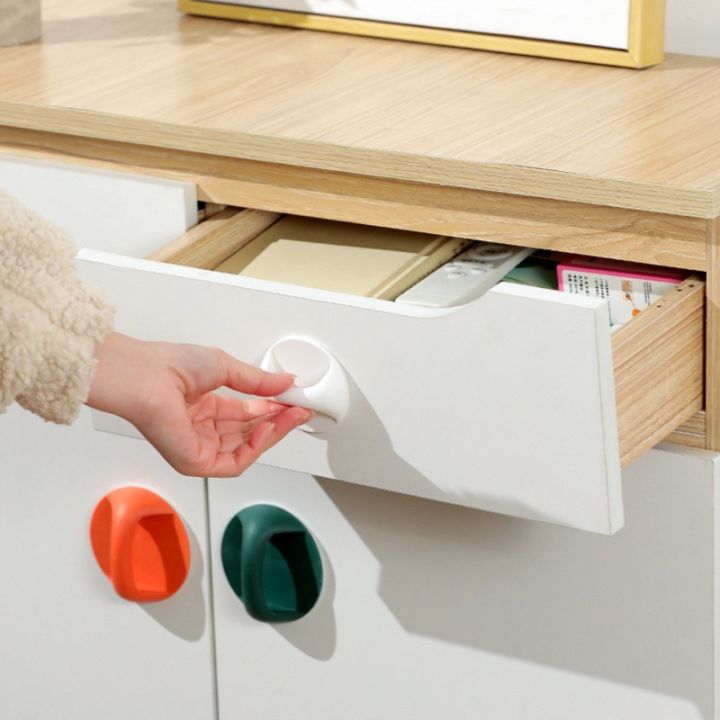 1/6Pcs%20Sticky%20Door%20Handle%20Non-marking%20Self-adhesive%20Round%20Door%20Handle%20Plastic%20Cupboard%20Drawer%20Wardrobe%20Handle%20For%20Balcony%20Glass%20Sliding%20-%20Image%202