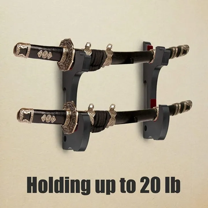 New Wooden Separate Wall Mounted Sword Rack Black Adjustable Adjustable ...