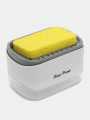 2 In 1 Kitchen Soap Dispenser Scrubbing Liquid Detergent Press-Type Liquid Soap Box Pump Organizer Kitchen Tool Bathroom Supply. 