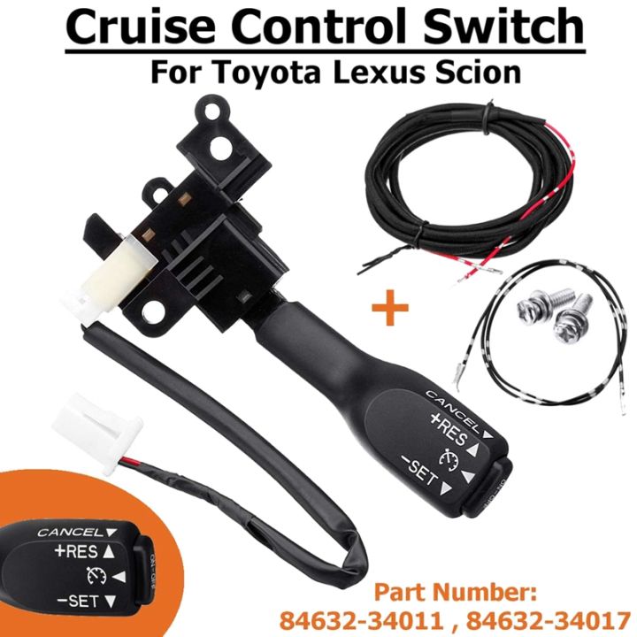 Car Cruise Control Switch with Harness for Toyota Corolla Camry Prius Land Cruiser RAV4 Hilux 84632-34011