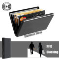 Stainless Steel Business ID Credit Card Holder RFID Blocking Protector Case Box. 