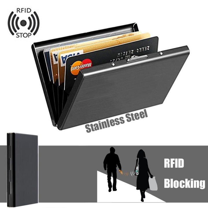 Stainless%20Steel%20Business%20ID%20Credit%20Card%20Holder%20RFID%20Blocking%20Protector%20Case%20Box%20-%20Image%203