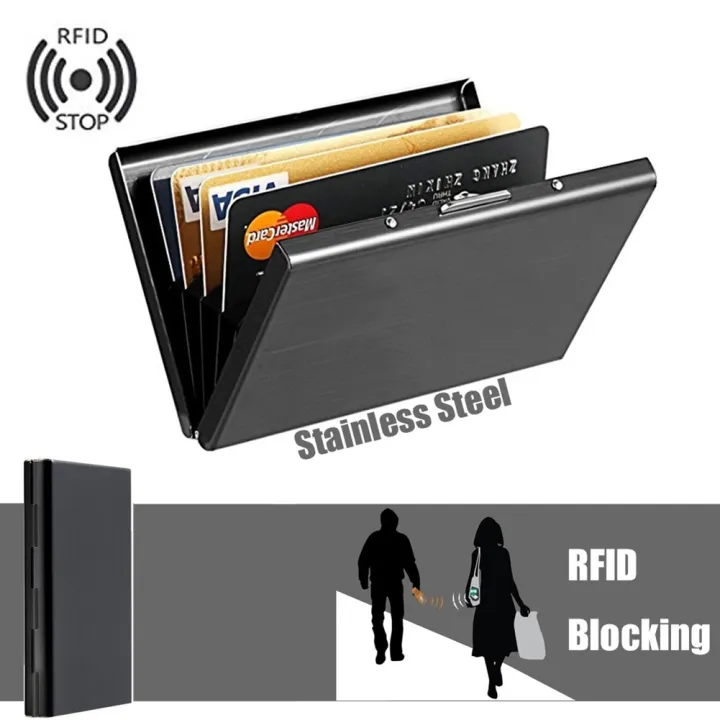 Stainless%20Steel%20Business%20ID%20Credit%20Card%20Holder%20RFID%20Blocking%20Protector%20Case%20Box%20-%20Image%203
