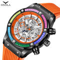 ONOLA brand fashion business sports waterproof automatic mechanical men's watch. 
