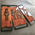 Bedroom Bathroom Door Signs Imitation Wood Toilet Sign House Number Plate Wc Wall Sticker Washroom Signage Address Plaque Plate. 
