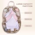 Underwear Travel Bag Divided Storage Tote Bag With Handle For Panties Zippered Multi-Layered Bra Organizer Pouch For Women. 