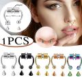 Magnetic Nose Piercing Nose Hoop Rings -Stainless Steel -Piercing Clip Women Girls Fashion Jewelry Gift. 