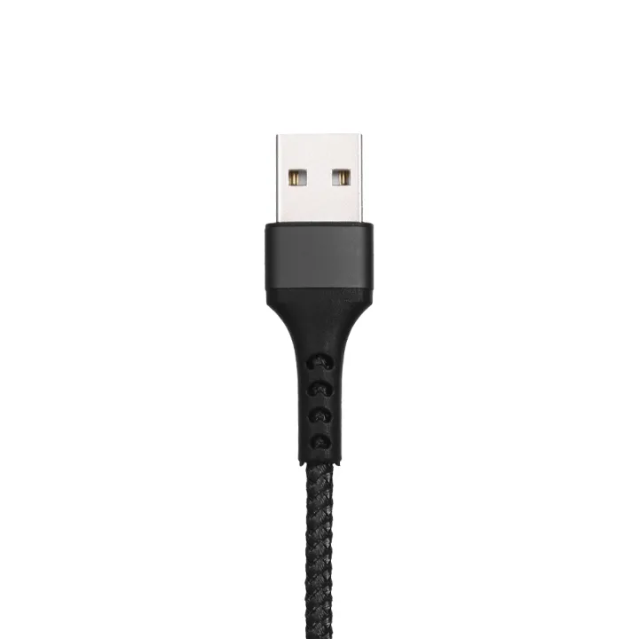 HXSJ%203%20In%201%20Charging%20Cable%20With%20Micro%20Usb/Type-C%20Replacement%20For%20Iphone%20Xiaomi%20Huawei%20Samsung%20Nylon%20Braided%201.2M(Blue)%20-%20Image%207
