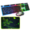 GK-100 Gaming Keyboard and Mouse RGB Combo with L11 Mouse Pad – Wired Backlit Set for Smooth Gameplay & Pro Performance- Rank 2. 