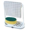 Kitchen Standing Drain Rack For Towel Rag Soap Sponge Storage. 