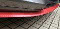 Carbon Fiber Red Bumper Lip Spoiler Skirt Protector. 