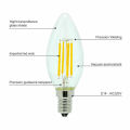 【BestGO】Dimmable E14 6W 4W 2W 220V Edison COB Filament Retro LED Light Candle/Flame Bulb Lamp Chandelier Cool Warm White. 