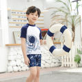 Yfashion 3 Pieces Swimming Suit For Kids Split Quick-drying Professional Swimsuit For Boys Girls Aged 5-12. 