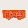 Fashion Bow Decoration Waist Belts Waist Strap Elastic Belts Stretch Waistband. 