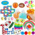 Sensory Fidget Toys Set, 35Pcs Stress Relief Toys Anti-Anxiety Tool Kit Carnival Prizes s Children. 