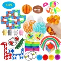 Sensory Fidget Toys Set, 35Pcs Stress Relief Toys Anti-Anxiety Tool Kit Carnival Prizes s Children. 