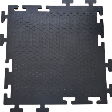 TUFF Fitness Natural rubber Interlocking Floor tile for home Gym, Gym mat for home workout equipment, Safety Mat for Kids, High Quality rubber for garage or outdoor. 24-inch x 24-Inch, 4 Square Ft mat 13mm thickness.