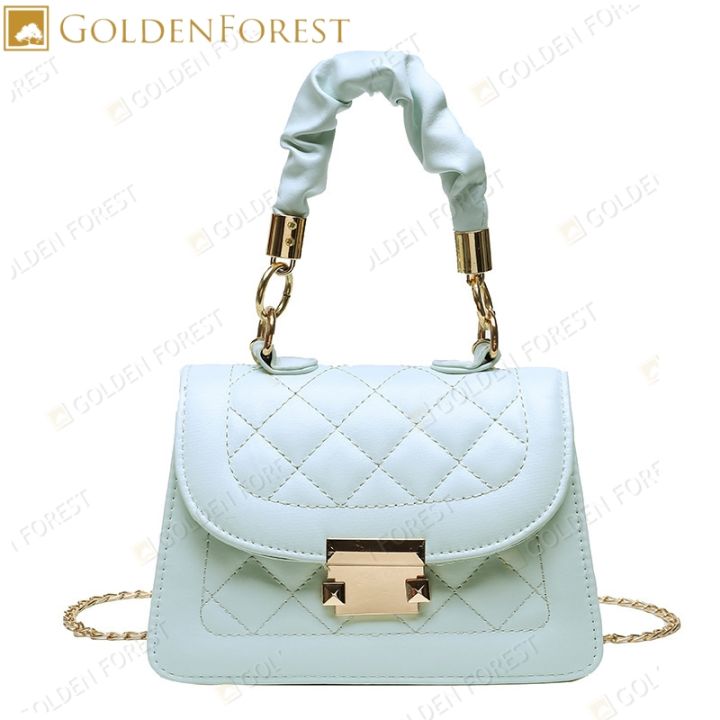 Golden Forest Women's Fashion One Shoulder Bag Chain small Square Bag Women's Crossbody Bag Cute Tote 1#