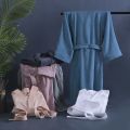 Japanese Style Kimono Pure Cotton Bathrobe Towel Material Loose Multi-Needle Double-Sided Terry Bathrobe Cotton Hotel Nightgown Absorbent. 