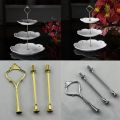 3 Tier Crown Cake Cupcake Plate Stand Handle Hardware Fitting Holder DIY Cakes Plated Shelf Casual Party Plate Holder Stand Only. 