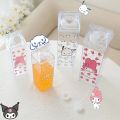 500ml/1000ml Sanrios Cinnamoroll Kuromi Mymelody Cartoon Milk carton shaped Water Bottle Transparent Milk Box Juice Water Cup. 