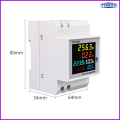 Multi Function Meter DIN Rail mount Voltage Current Power Energy kWh Power factor Frequency Active power CT Coil Meter. 