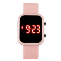 Digital Men Women Watches Silicone Elastic Sports Wristband Stainless Steel LED Electronic Watch Girls Boy Ladies Wristwatch. 