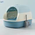 Hooded Cat Litter Boxes with Lid Fully Enclosed Cat Toilet with Handle Sandbox. 