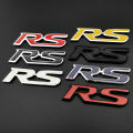3D Metal RS Logo Letters Car Front Grill Trunk Emblem Badge Sport RS Sticker Acceessories. 