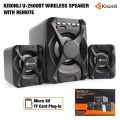 KISONLI SPEAKER 2.1 BLUETOOTH U-2500BT Gaming Speaker X-Audio 2.1 - KMS Support Bluetooth,SD Card,FM Radio,USB - Black. 